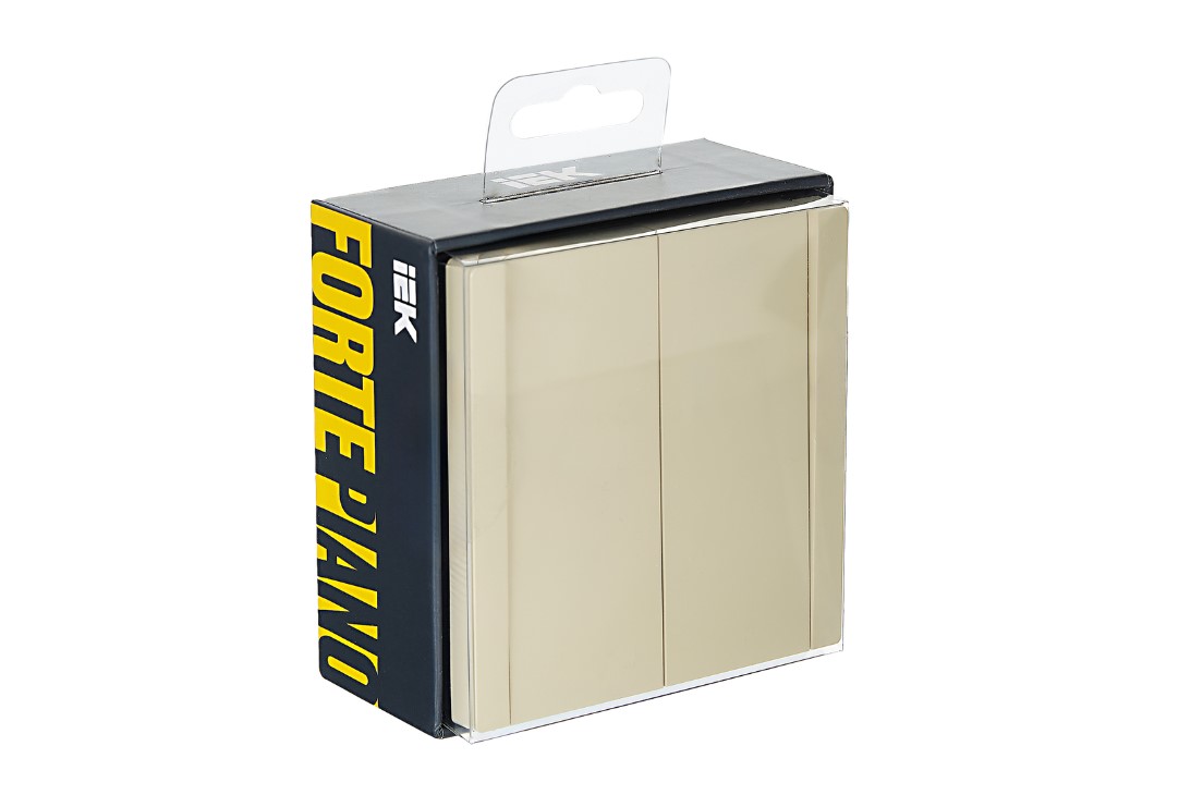             FORTE&PIANO Ажыратқыш 2 пернелі, өтпелі 10А FP407 ваниль ИЭК    