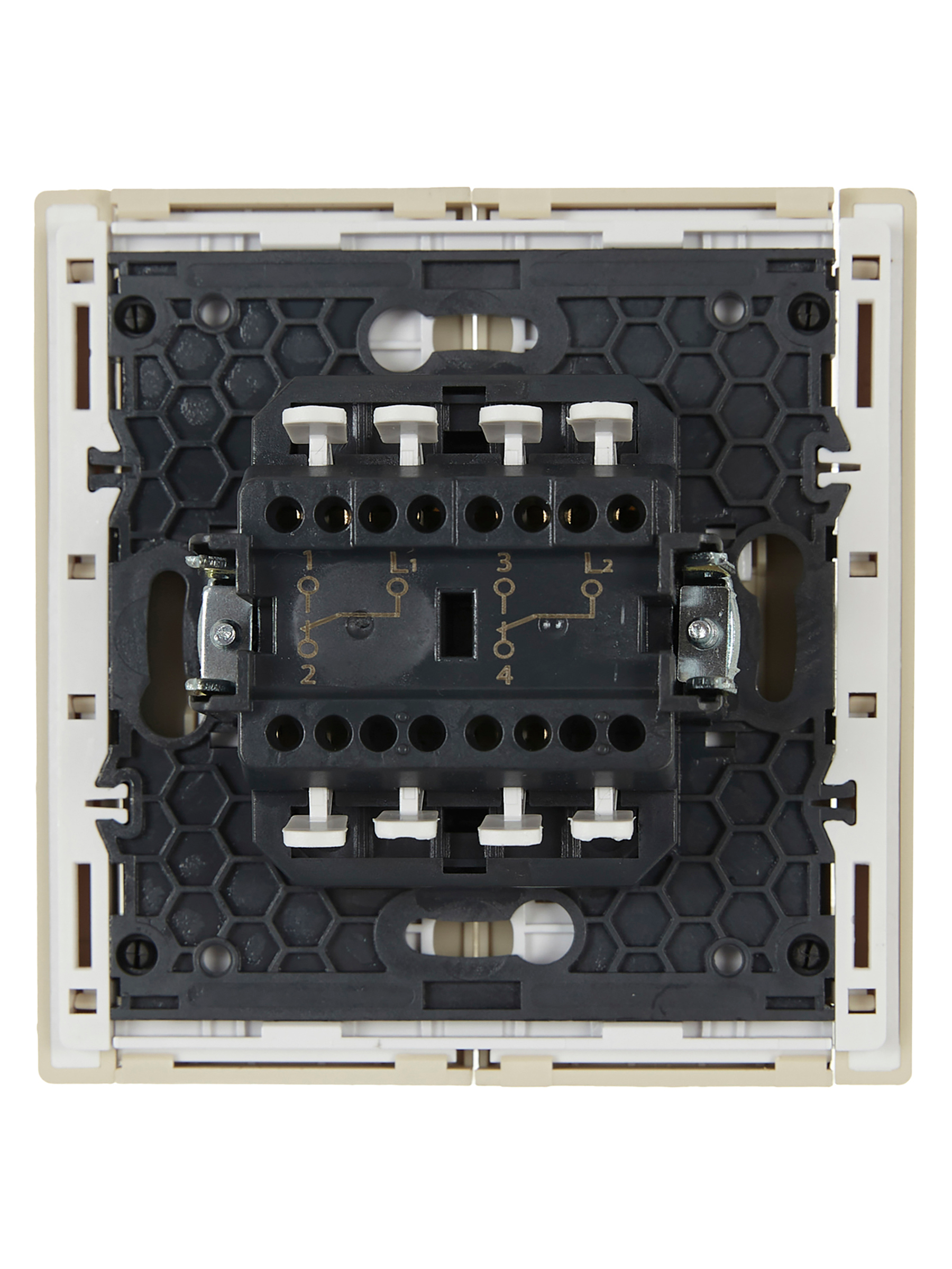             FORTE&PIANO Ажыратқыш 2 пернелі, өтпелі 10А FP407 ваниль ИЭК    