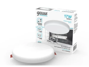Светильник встраиваемый Gauss Elementary Adjustable Frameless модель FL круг 17W 1600lm 4000K Ø119mm