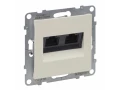             Ақпараттық розетка, екілі RJ45 Кат.5е UTP, піл суйегі SUNO /721251/    
