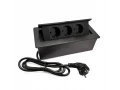             Үстелге арналған бокс, 3 розеткалы 200В, 1,5 м сым, қара Shelbi STG-6M-3S-B    