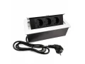             Үстелге арналған бокс, 3 розеткалы 200В, 1,5 м сым, ақ Shelbi STG-6M-3S-W    