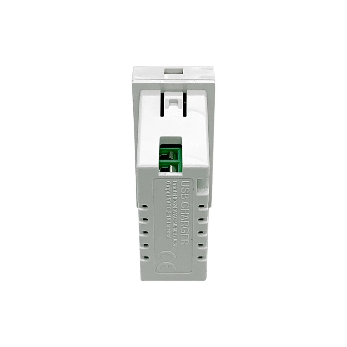             Розетка зарядау құрылғысы, 2-портты USB 45*22,5, ақ Shelbi SUJ-2U-W    