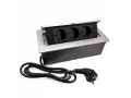             Үстел боксы, 3 розеткаға арналған 200В, сым 1,5м, күміс Shelbi STG-6M-3S-S    