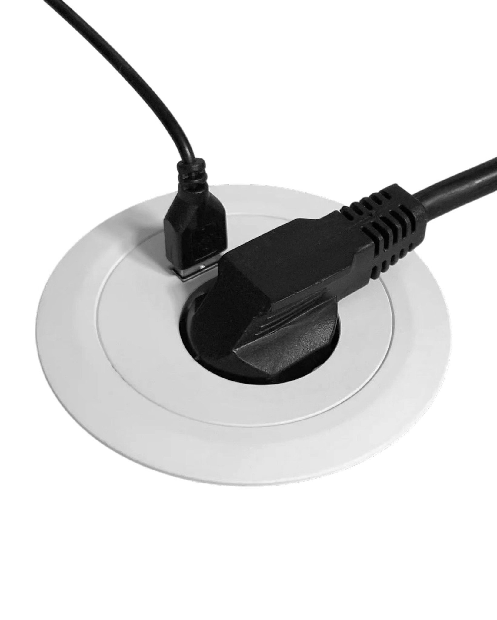             Розеткалы блок, үстелге арналған, 1 розеткалы 220В, 1 USB розетка, ақ Shelbi STV-1S-1U-W    