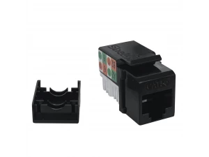 Розеточный модуль 5e UTP 1xRJ45 Keystone jack, черный 90о (наборный) Shelbi SKJ-45-5E-B