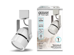 Светильник трековый Gauss цилиндр GU10 220V IP20 60*145мм белый однофазный 1/50
