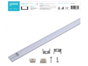Профиль для ленты LED Gauss прямой - 2m 1/60