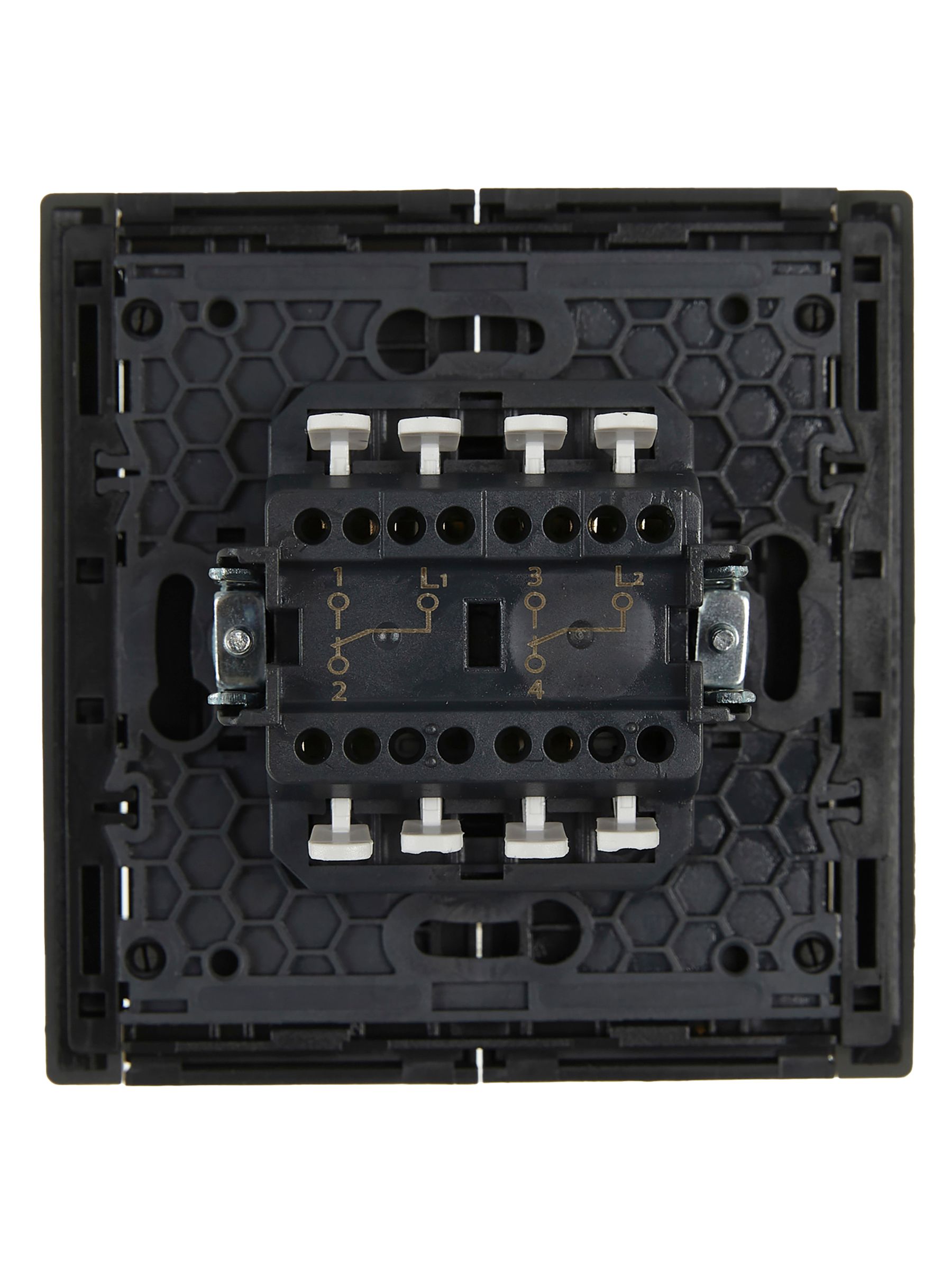             FORTE&PIANO Ажыратқыш 2 пернелі, өтпелі 10А FP307 сұр ИЭК    