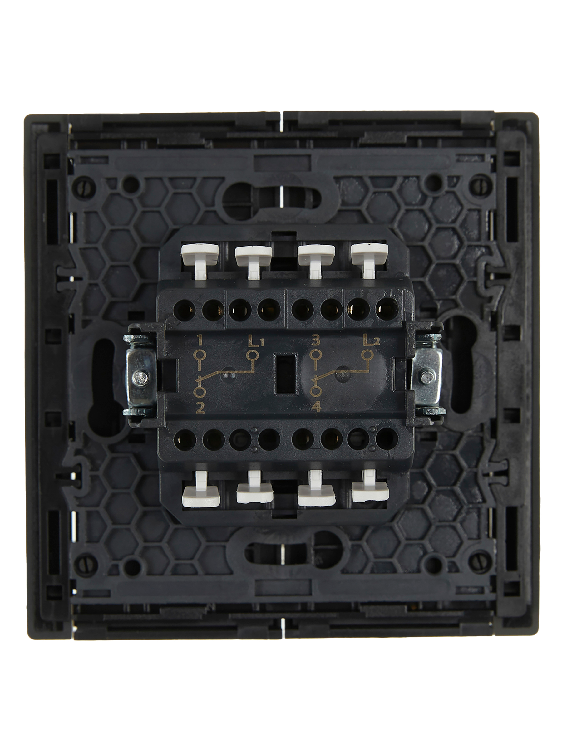             FORTE&PIANO Ажыратқыш 2 пернелі, өтпелі 10А FP307 сұр ИЭК    