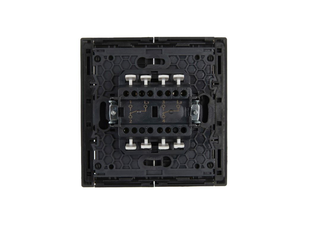             FORTE&PIANO Ажыратқыш 2 пернелі, өтпелі 10А FP307 сұр ИЭК    