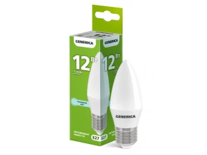 Лампа светодиодная C35 свеча 12 Вт 230 В 6500 К E27 GENERICA ИЭК