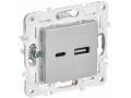             SKANDY Розетка USB A+C 18Вт SK-R13S күміс IEK    