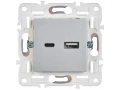             SKANDY Розетка USB A+C 18Вт SK-R13S күміс IEK    