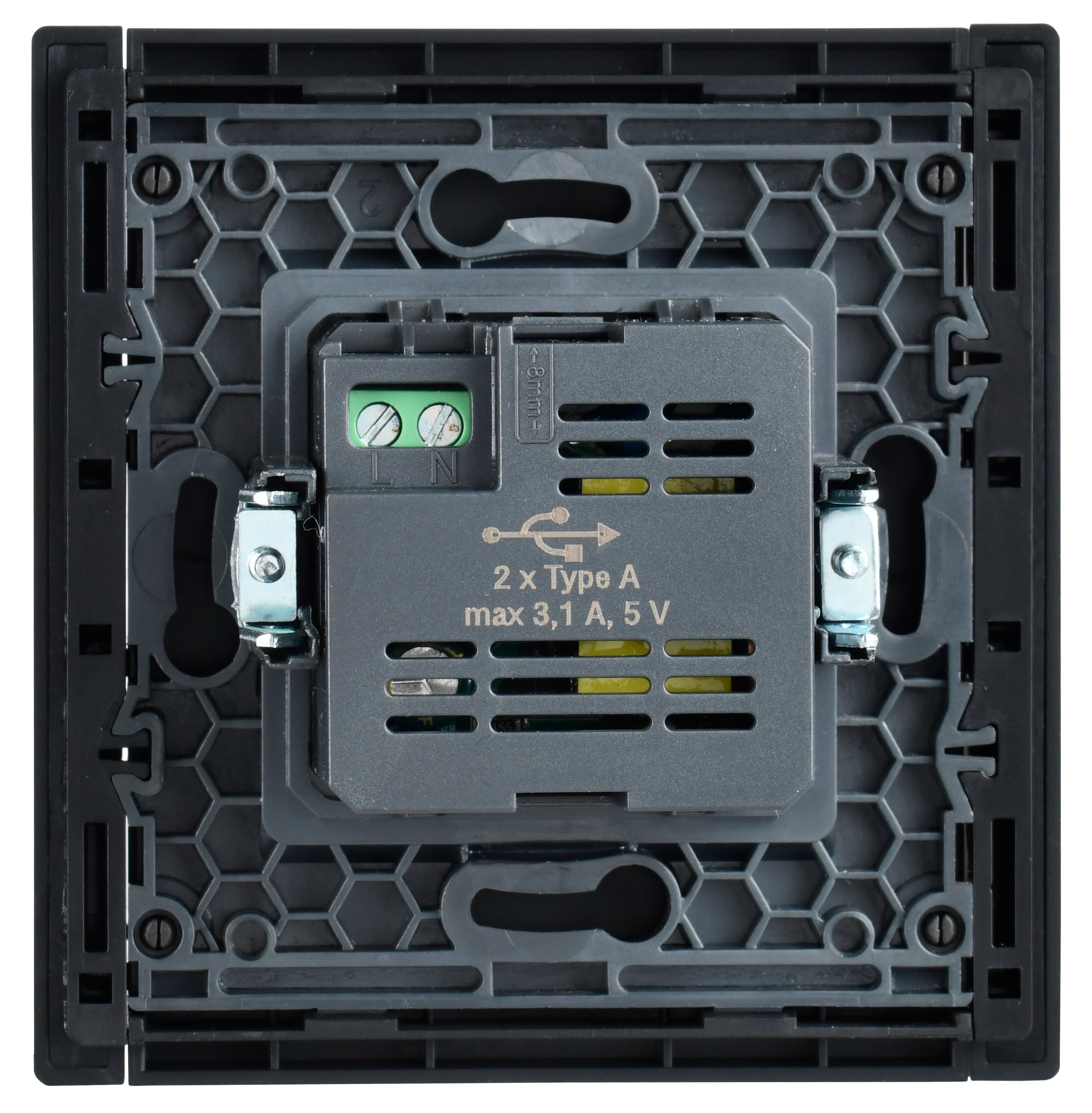             FORTE&PIANO Розетка USB A+A 3,1А FP349 сұр IEK    