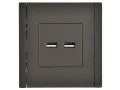            FORTE&PIANO Розетка USB A+A 3,1А FP349 сұр IEK    