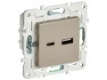            SKANDY Розетка USB A+C 18Вт SK-R13Sh шампан IEK    