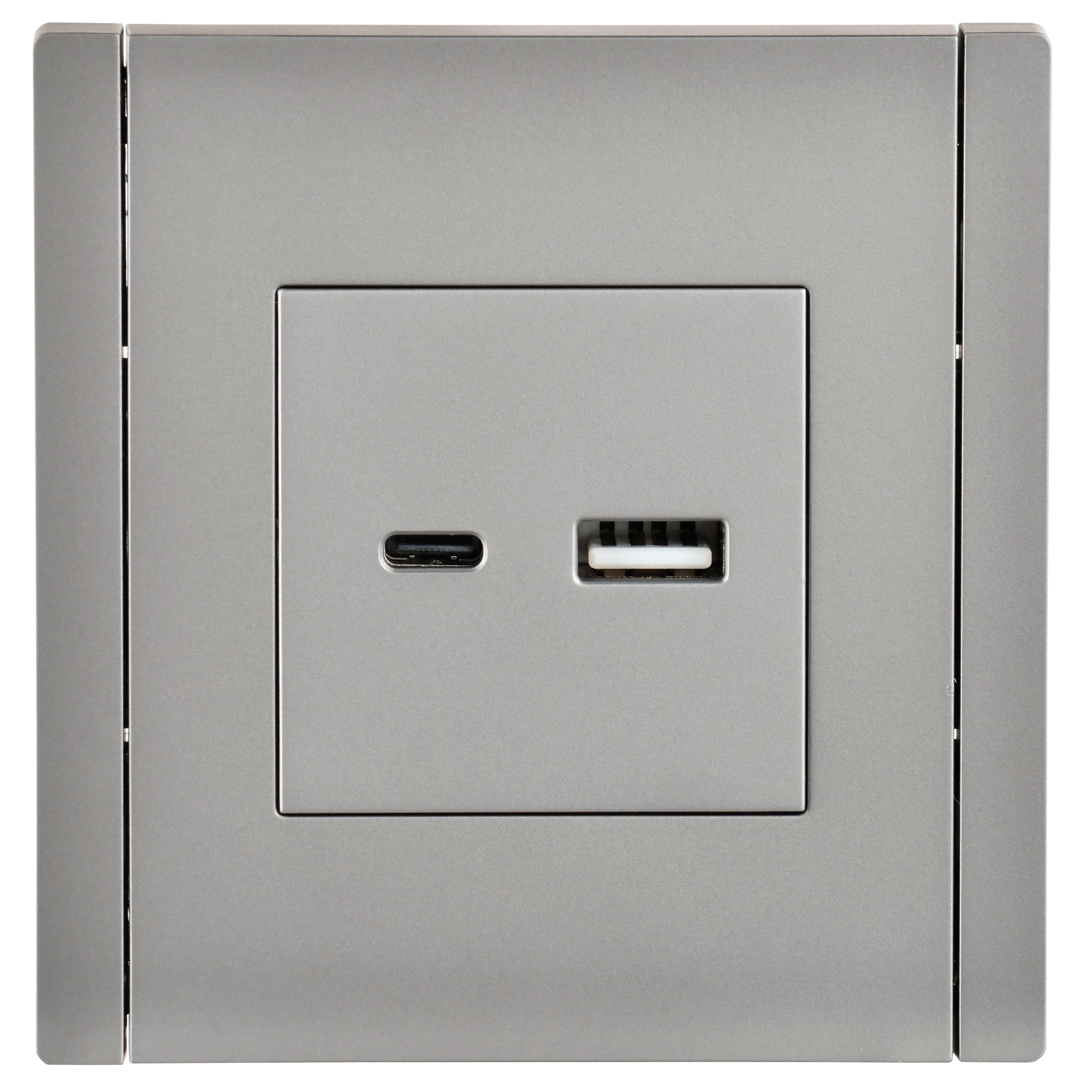             FORTE&PIANO Розетка USB A+C 3,1А FP550 тот баспайтын болат IEK    