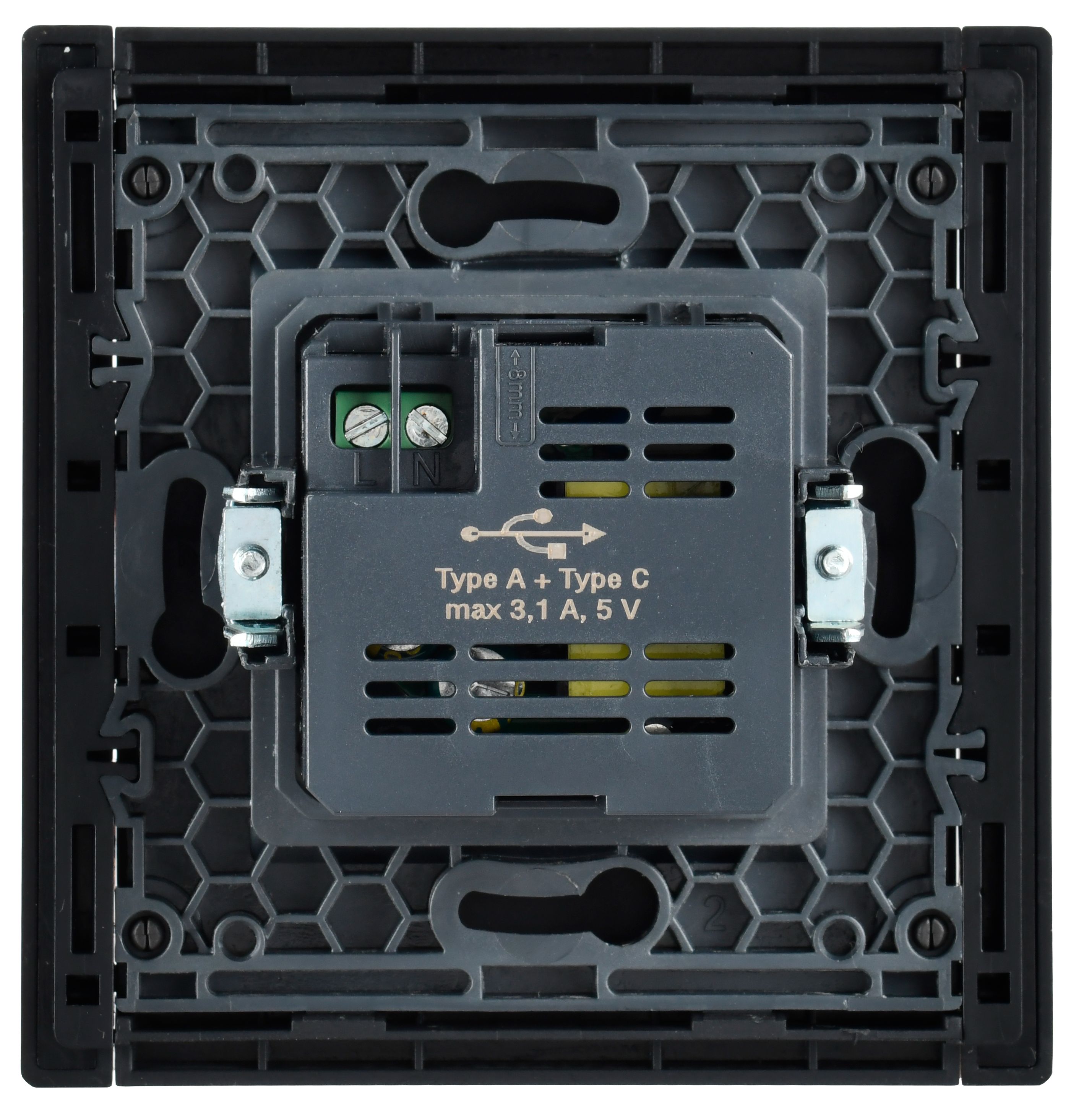             FORTE&PIANO Розетка USB A+C 3,1А FP550 тот баспайтын болат IEK    