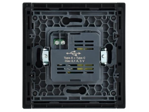 FORTE&PIANO Розетка USB A+C 3,1А FP550 сталь IEK