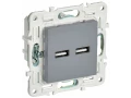             SKANDY Розетка USB A+A 3,1А SK-R15Gr сұр IEK    
