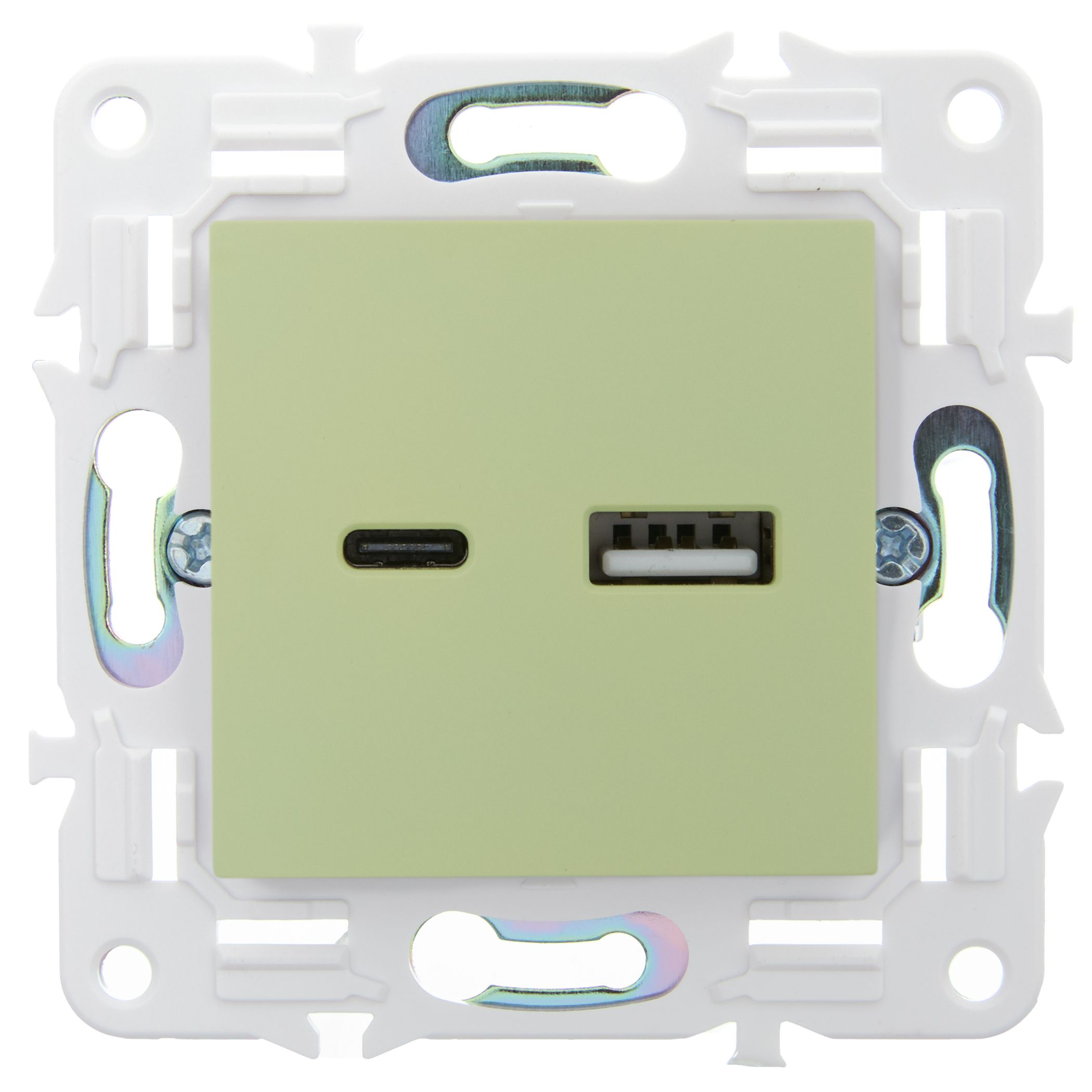             SKANDY Розетка USB A+C 3,1А SK-R14G жалбызды IEK    