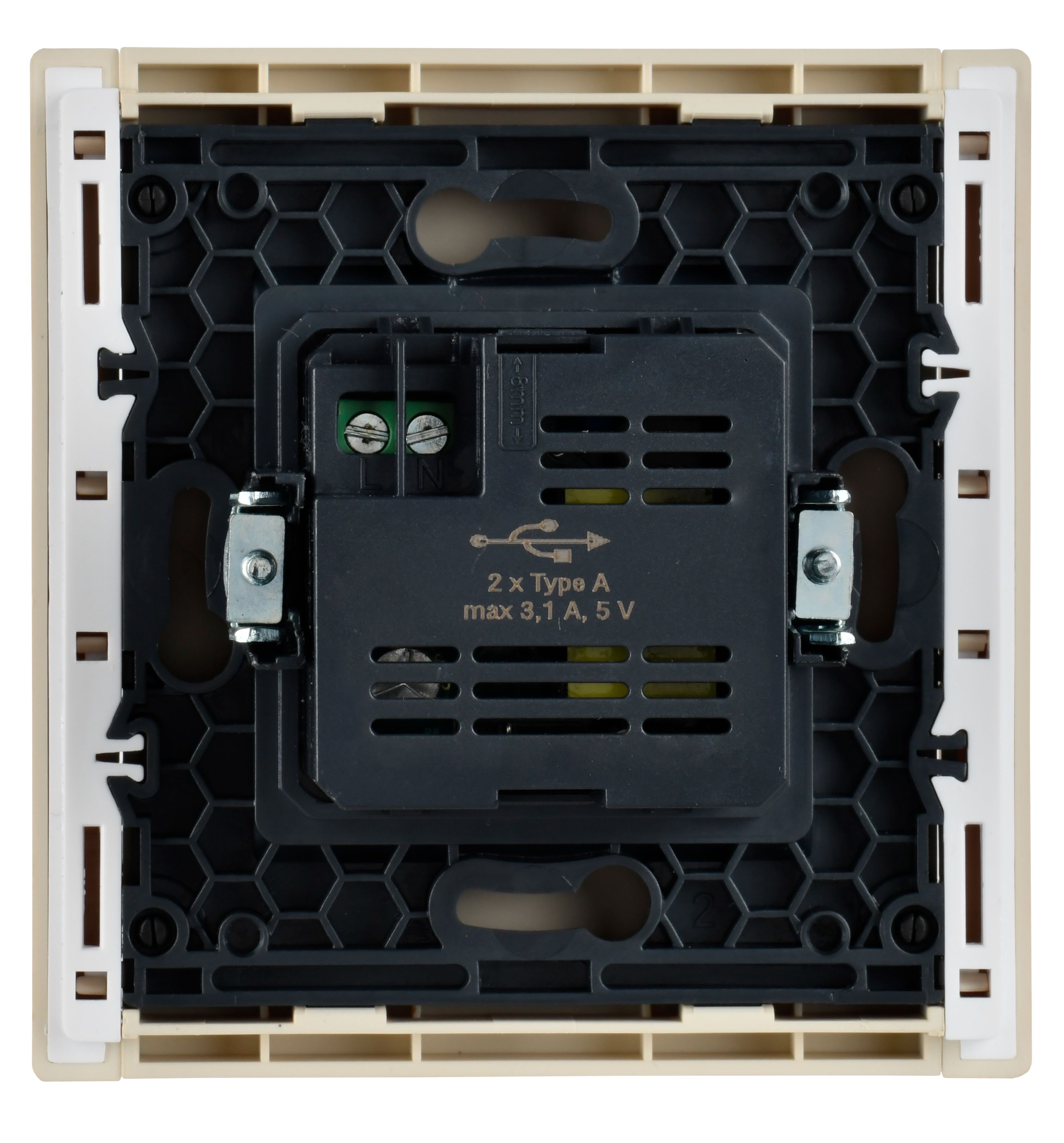             FORTE&PIANO Розетка USB A+A 3,1А FP449 ваниль IEK    