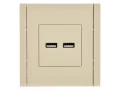             FORTE&PIANO Розетка USB A+A 3,1А FP449 ваниль IEK    
