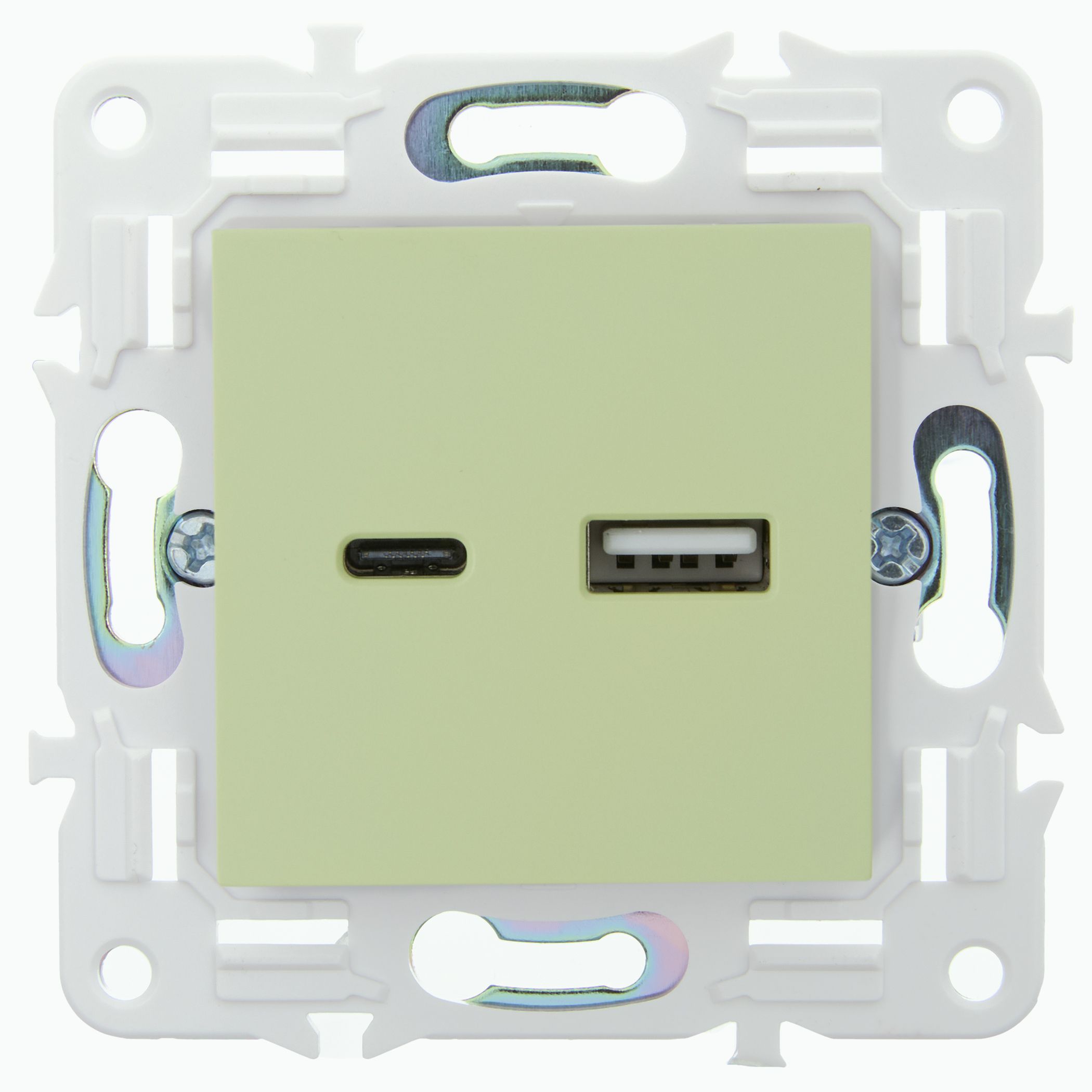             SKANDY Розетка USB A+C 18Вт SK-R13G жалбызды IEK    
