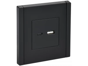 FORTE&PIANO Розетка USB A+C 3,1А FP150 черный IEK