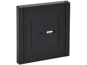 FORTE&PIANO Розетка USB A+C 3,1А FP150 черный IEK