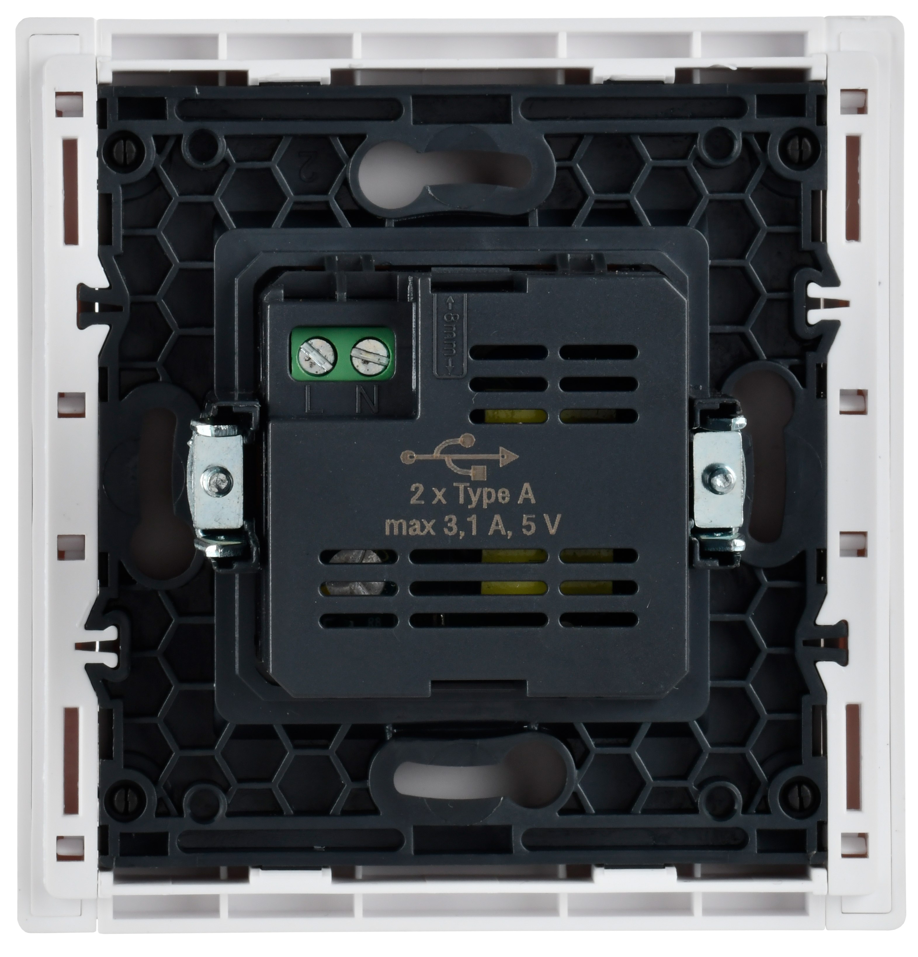             FORTE&PIANO Розетка USB A+A 3,1А FP249 ақ IEK    