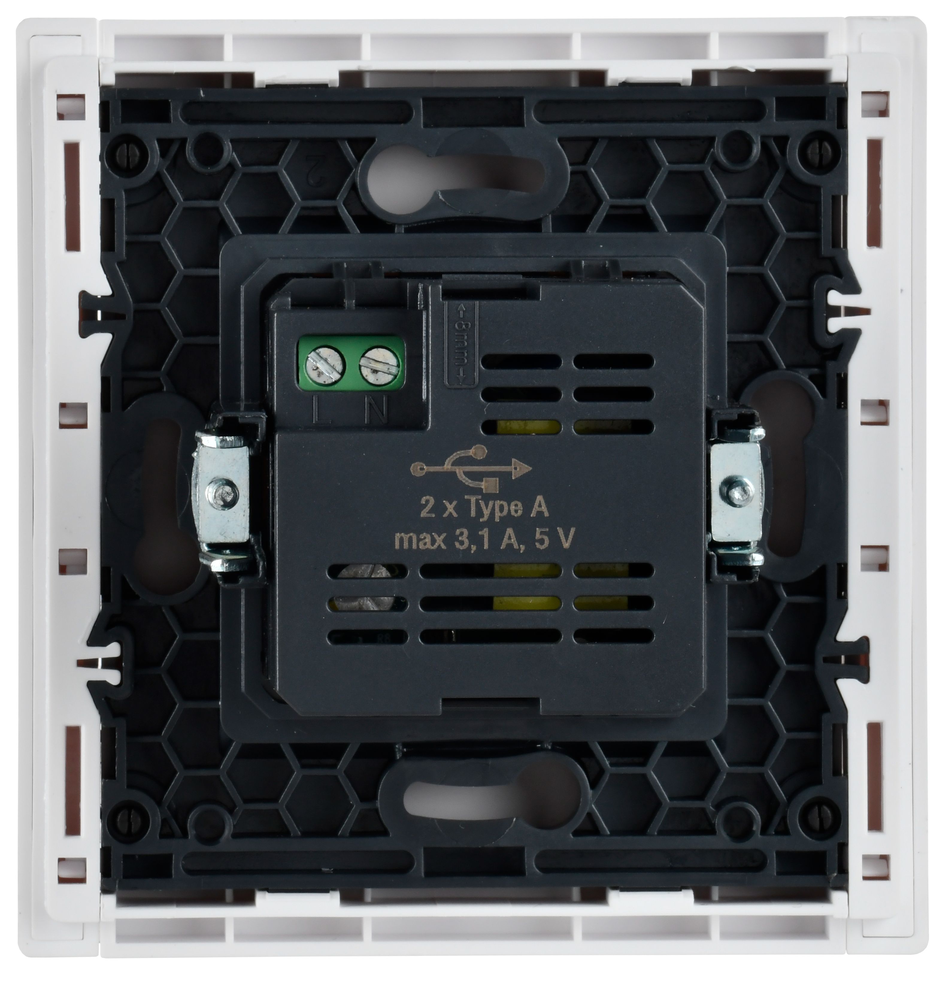             FORTE&PIANO Розетка USB A+A 3,1А FP249 ақ IEK    