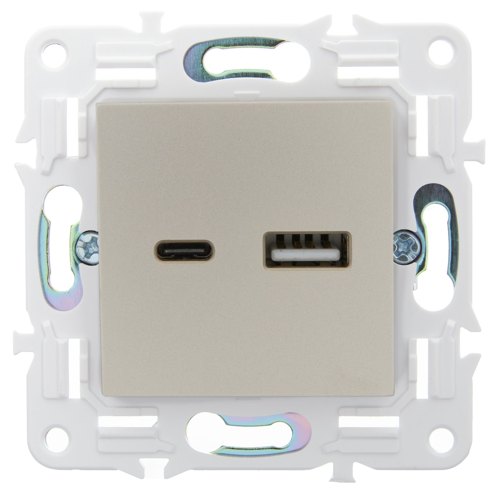             SKANDY Розетка USB A+C 18Вт SK-R13Sa құм IEK    