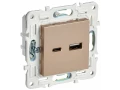             SKANDY Розетка USB A+C 18Вт SK-R13Sa құм IEK    