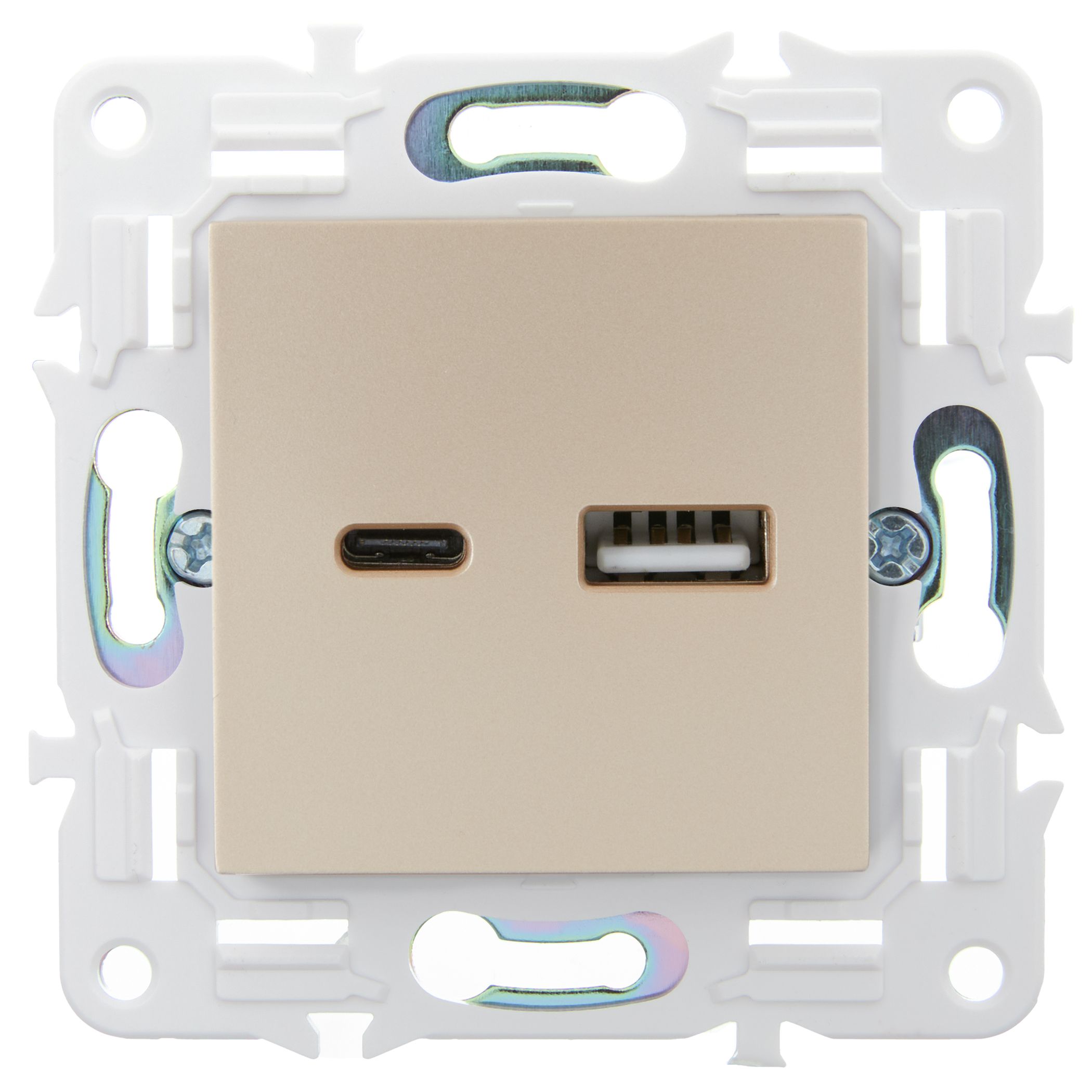             SKANDY Розетка USB A+C 3,1А SK-R14Sa құм IEK    