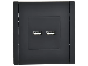 FORTE&PIANO Розетка USB A+A 3,1А FP149 черный IEK