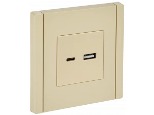 FORTE&PIANO Розетка USB A+C 3,1А FP450 ваниль IEK