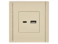             FORTE&PIANO Розетка USB A+C 3,1А FP450 ваниль IEK    
