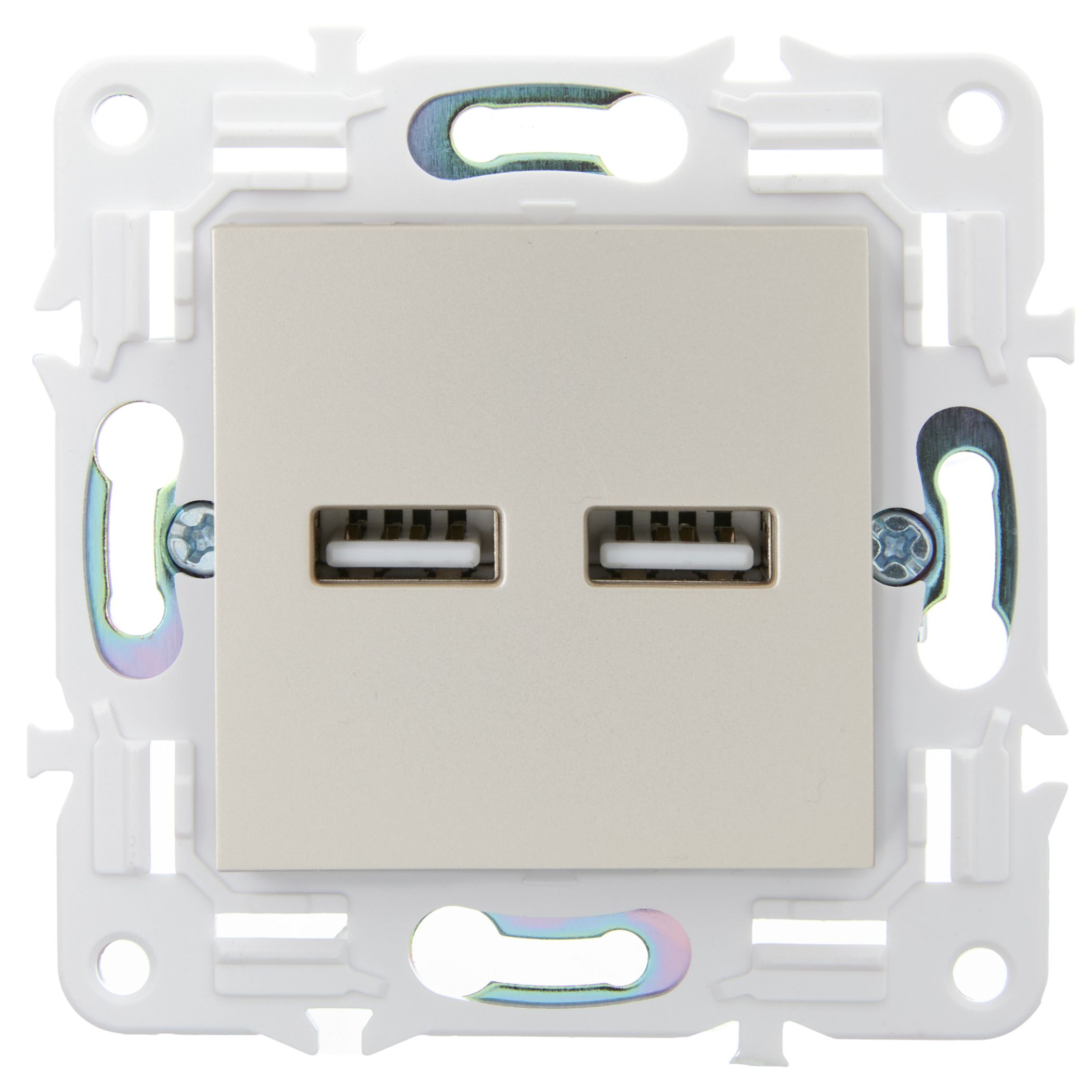             SKANDY Розетка USB A+A 3,1А SK-R15Sh шампан IEK    