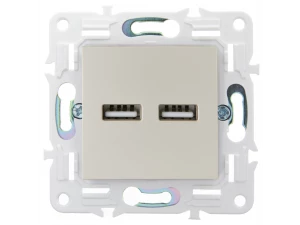SKANDY Розетка USB A+A 3,1А SK-R15Sh шампань IEK