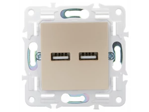 SKANDY Розетка USB A+A 3,1А SK-R15Sa песочный IEK