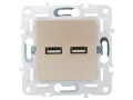             SKANDY Розетка USB A+A 3,1А SK-R15Sa құм IEK    