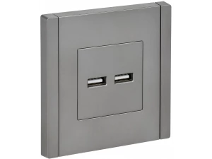 FORTE&PIANO Розетка USB A+A 3,1А FP549 сталь IEK