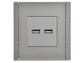             FORTE&PIANO Розетка USB A+A 3,1А FP549 тот баспайтын болат IEK    