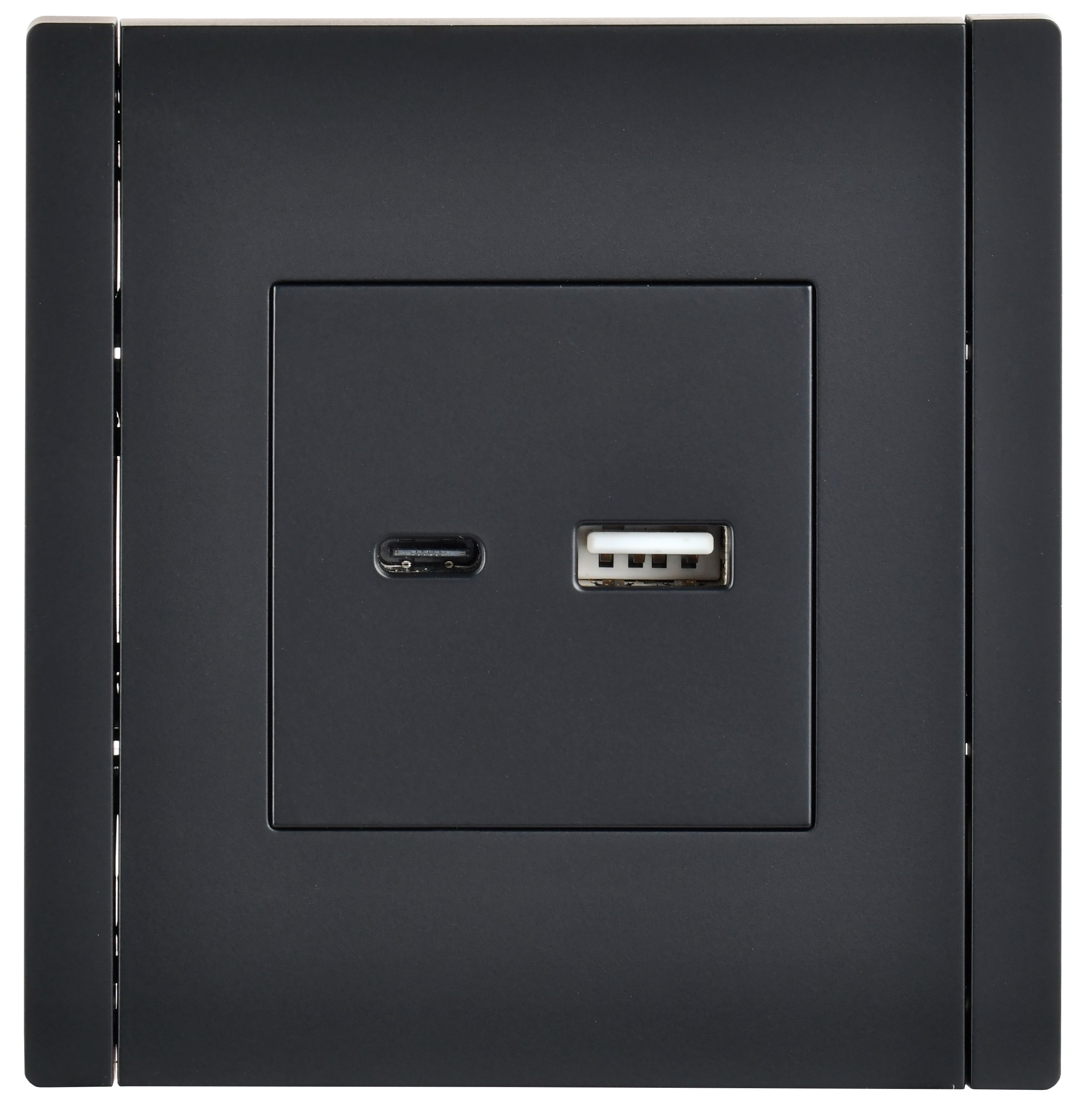             FORTE&PIANO Розетка USB A+C 18Вт FP151 қара ИЭК    