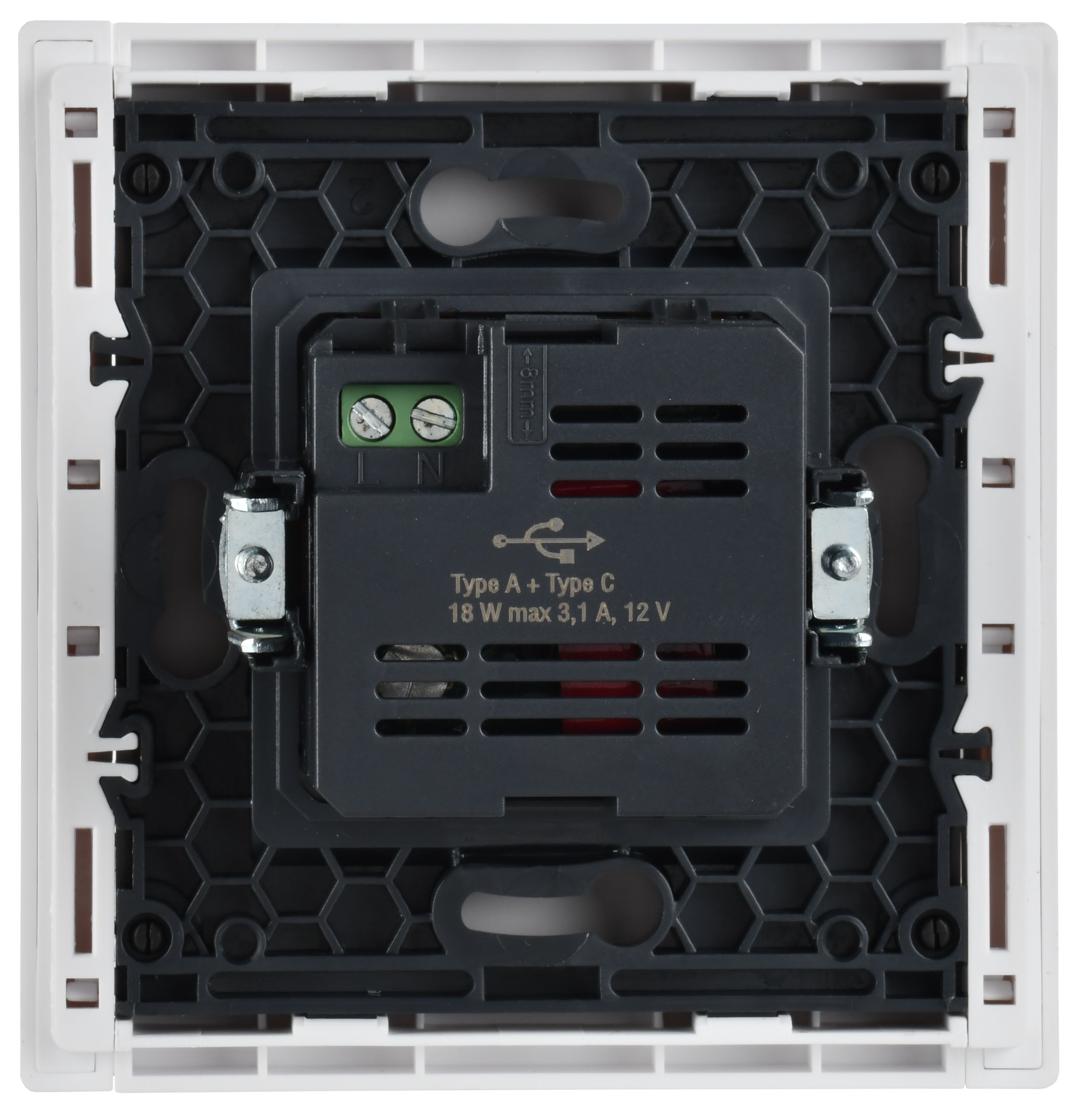             FORTE&PIANO Розетка USB A+C 18Вт FP251 ақ ИЭК    