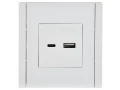             FORTE&PIANO Розетка USB A+C 18Вт FP251 ақ ИЭК    
