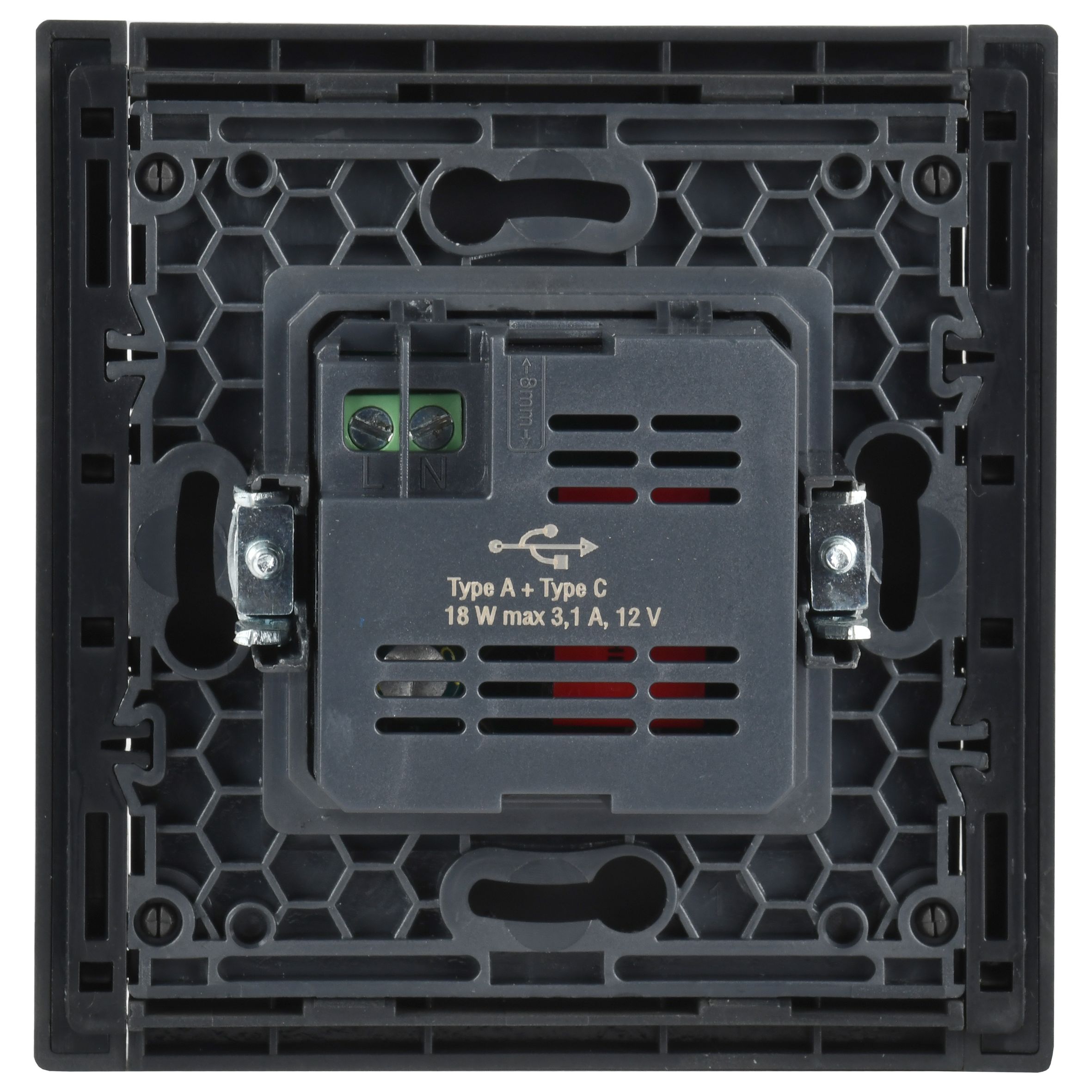            FORTE&PIANO Розетка USB A+C 18Вт FP351 сұр ИЭК    