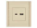             FORTE&PIANO Розетка USB A+C 18Вт FP451 ваниль ИЭК    
